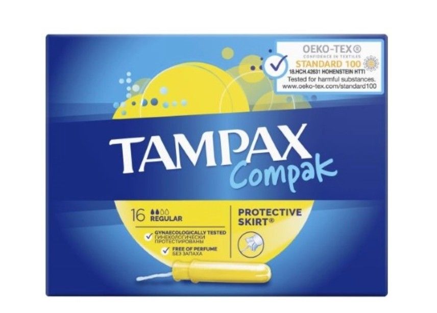 Tampax Compak regular тампоны с аппликатором, 16 шт.