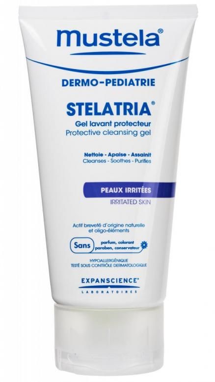 фото упаковки Mustela Stelatria детский очищающий защитный гель