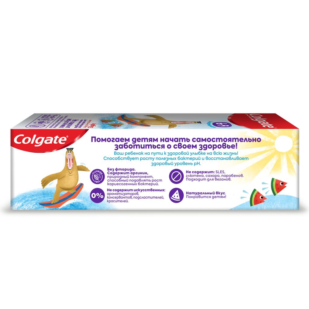 Colgate Паста зубная детская от 6 до 9 лет без фторида, 60 мл, 1 шт.