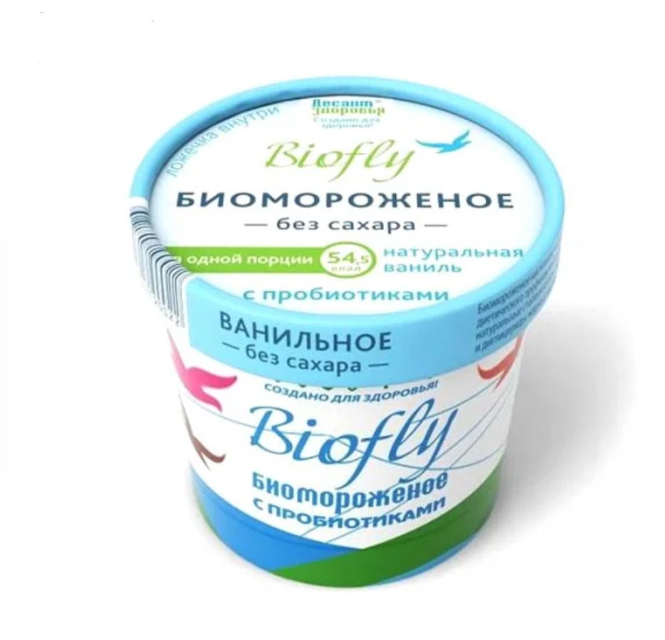фото упаковки Biofly Биомороженое Натуральная ваниль без сахара с пробиотиками