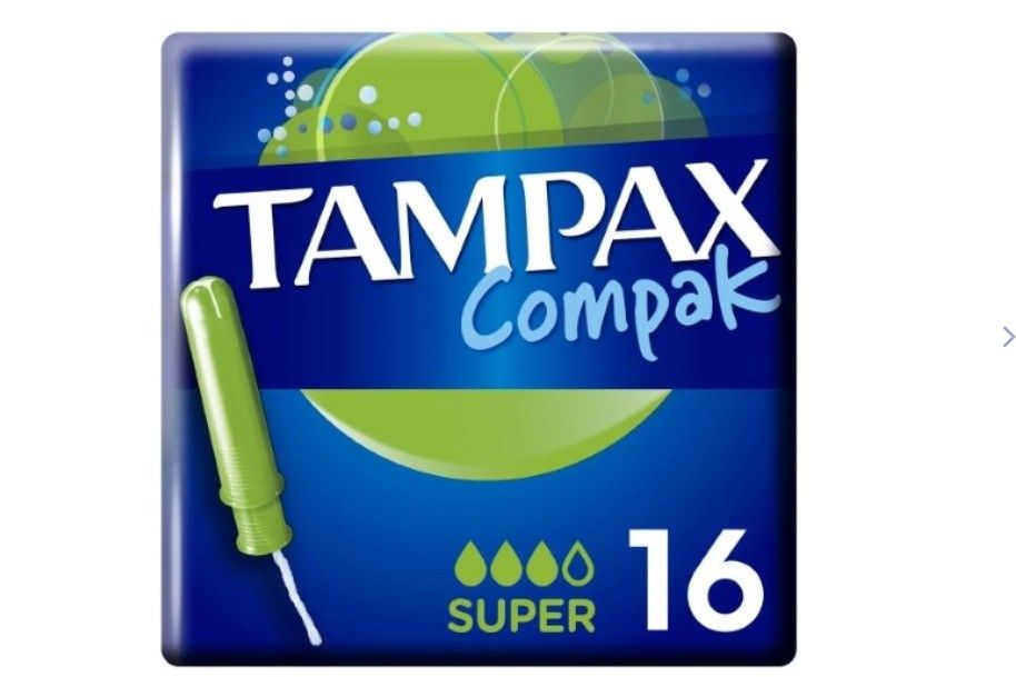 Tampax Compak super тампоны с аппликатором, тампоны женские гигиенические, 16 шт.