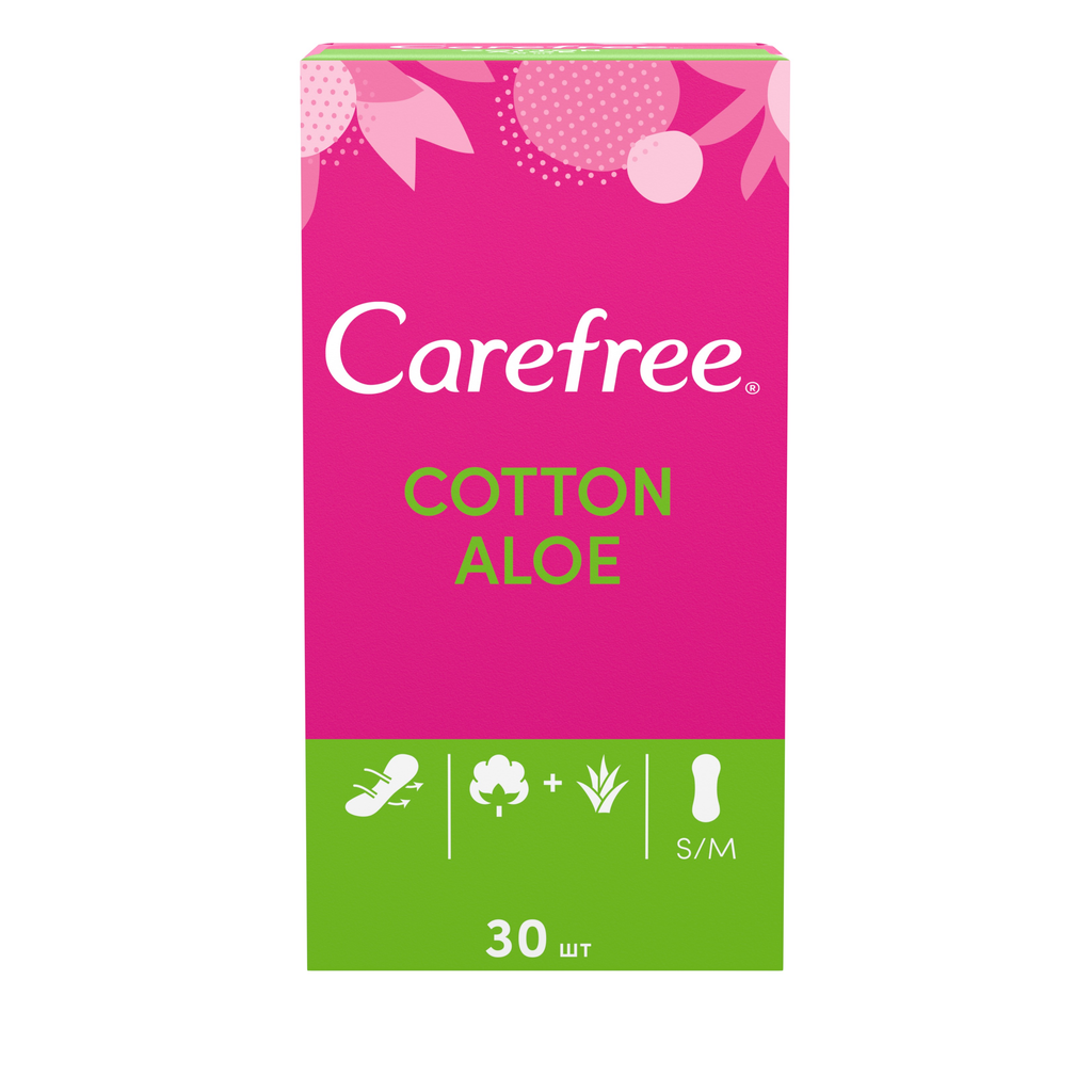 фото упаковки Carefree Cotton Feel Aloe прокладки ежедневные