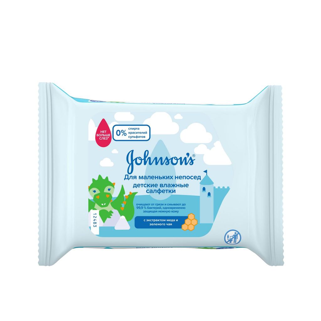 фото упаковки Johnson's Baby Pure Protect детские салфетки влажные