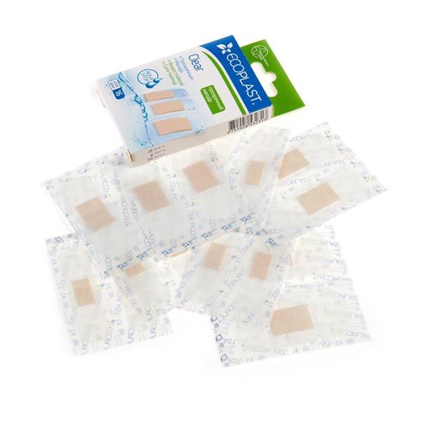 Ecoplast Набор пластырей полимерных Clear, пластырь, прозрачные, 16 шт.