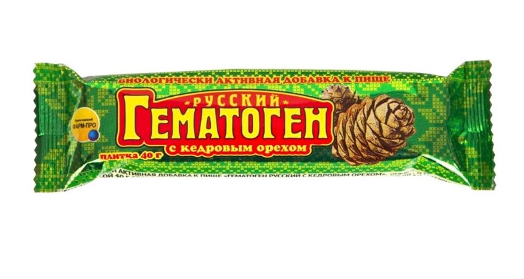 фото упаковки Гематоген Русский с кедровым орехом