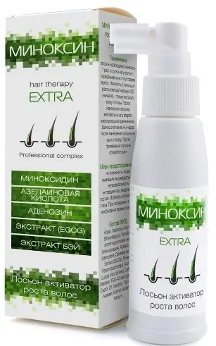 фото упаковки Миноксин Extra лосьон активатор роста волос