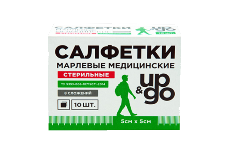 фото упаковки Салфетки марлевые UP&GO