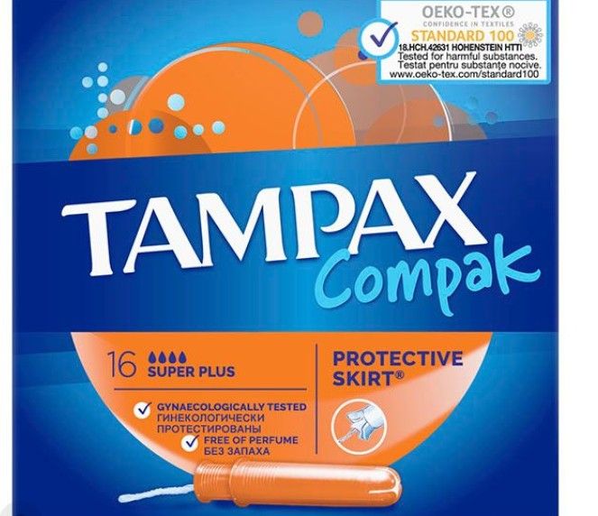 Tampax Compak super plus тампоны с аппликатором, 16 шт.