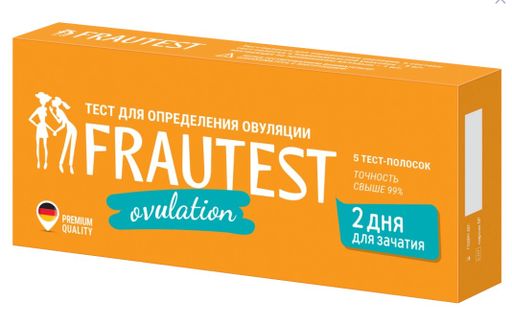 Frautest Тест для определения овуляции, тест-полоска, 5 шт.