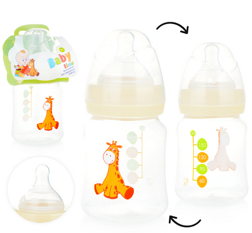 Babyline бутылочка для кормления с широким горлышком, B2-7000, бутылочка с широким горлом, 150 мл, 1 шт.