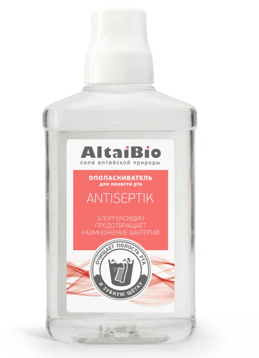 Altaibio Ополаскиватель для полости рта антисептик, ополаскиватель полости рта, с хлоргексидином, 400 мл, 1 шт.