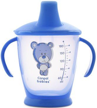 Canpol Чашка-непроливайка Медвежонок 9+, арт. 31/500, синего цвета, 180 мл, 1 шт.