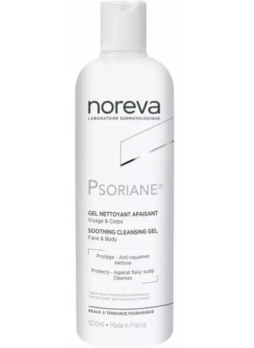 Noreva Psoriane Гель для лица и тела смягчающий очищающий, гель, успокаивающий, 500 мл, 1 шт.