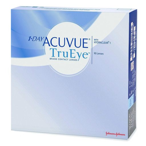 1-Day Acuvue TruEye Линзы контактные Однодневные, BC=8,5 d=14,2, D(-2.00), стерильно, 90 шт.